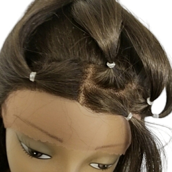 Brazilian Soft Elegant & Natural Human Hair Blend - Brown Lace Front Wig - NWT - Picture 5 of 16
